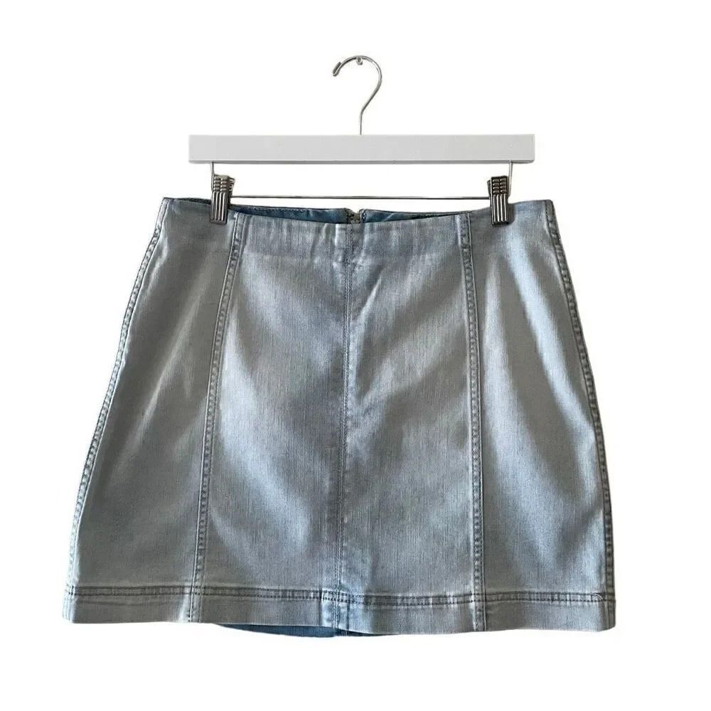 Wild Fable Blue Lightweight Denim Short Mini Cotton Blend Jeans Skirt 12 #1367